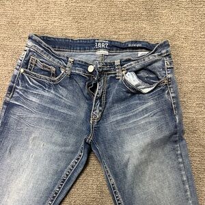 Men's Straight Blue Jeans